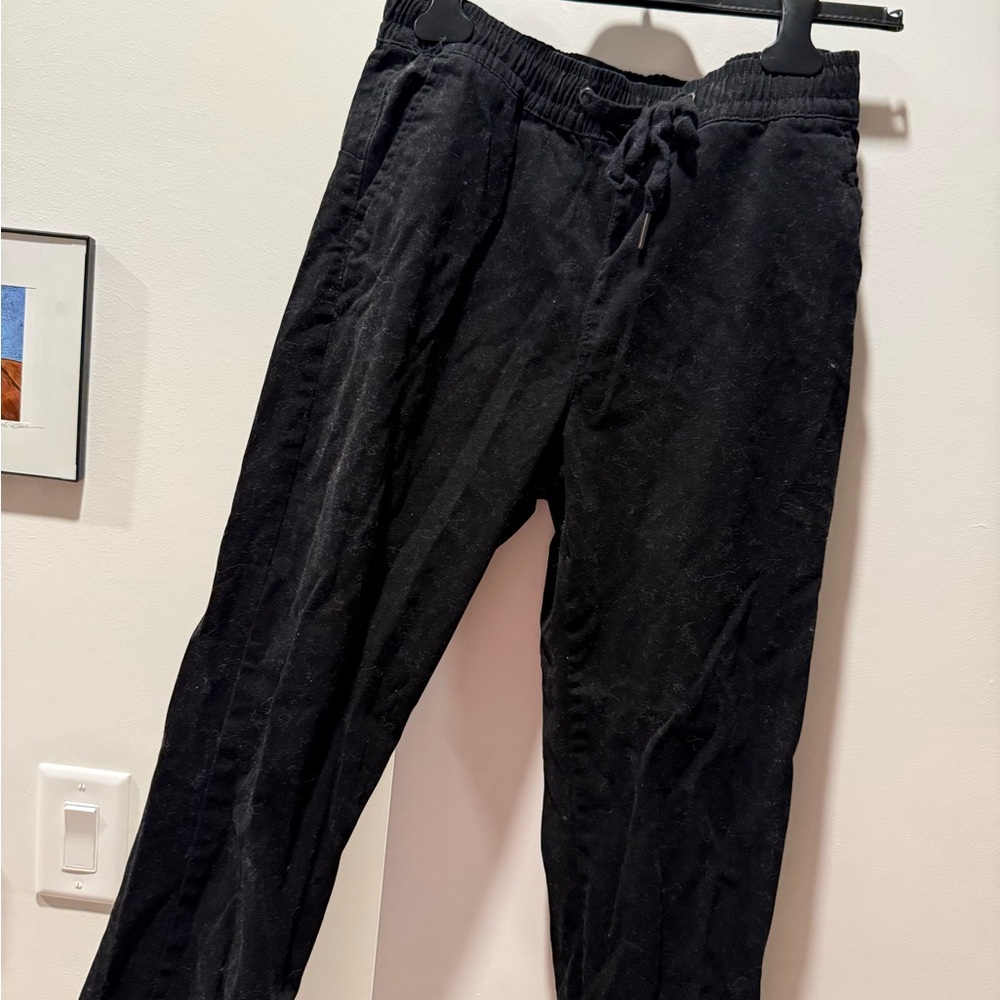 Francesca's Collections Velvet Black Joggers